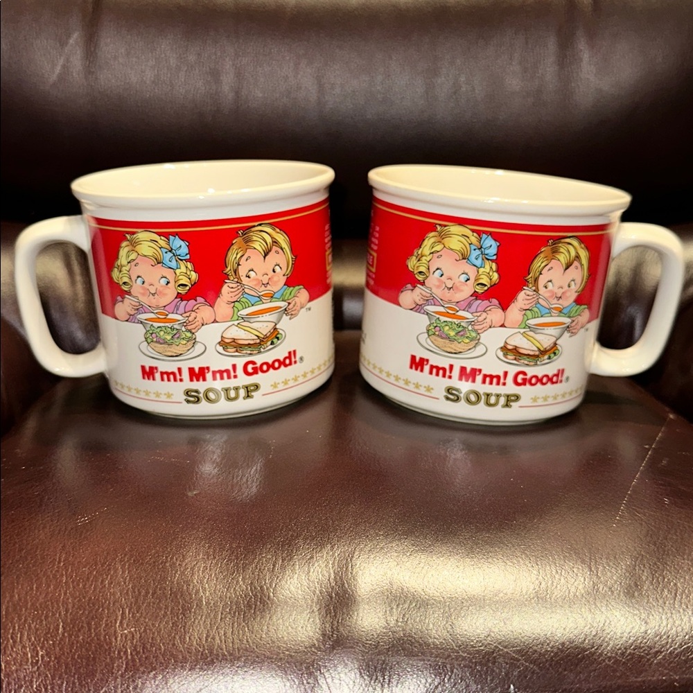 Vintage 'M'm! M'm! Good!' Soup Mugs - Set of 2